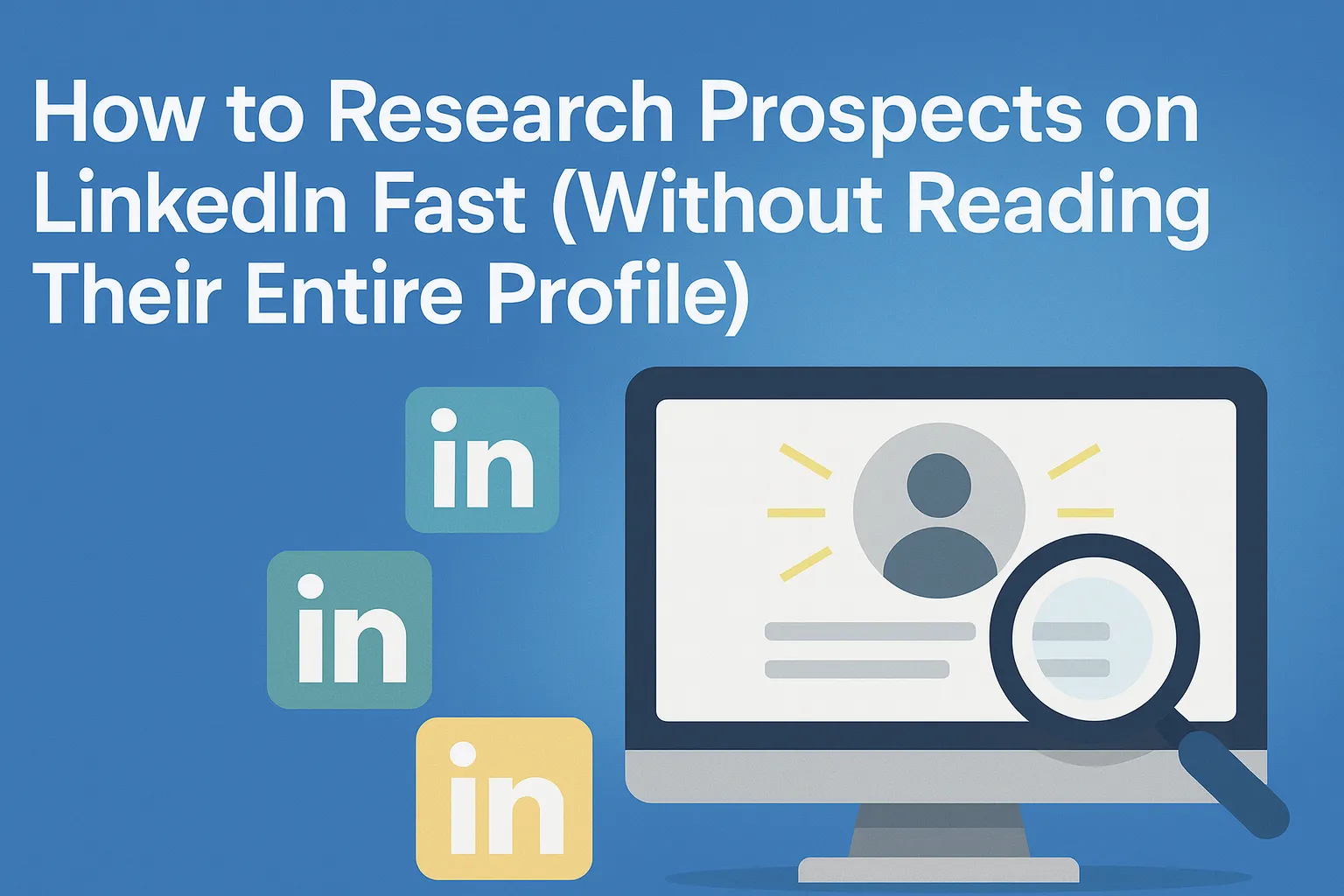Cover Image for How to Research Prospects on LinkedIn Fast (Without Reading Their Entire Profile)
